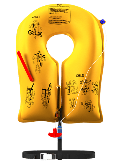Single-Cell Life Vest: EAM UXF-35 Series with whistle - P/N P01202-101W - Passenger (Commercial) - Stock Sale